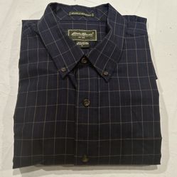 Eddie Bauer Men’s Button Down Long Sleeve Dress Shirt Size (L) Large
