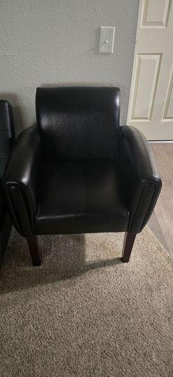 Faux leather chair