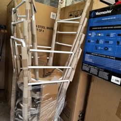 NEW! 4 White Barstools (Open Box)