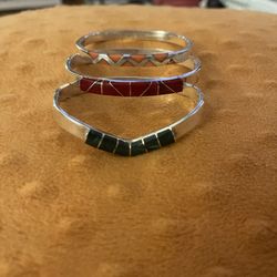 3 Silver Bracelets
