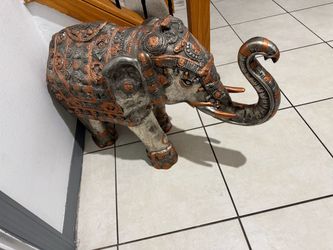 large, ornate Indian elephant statue