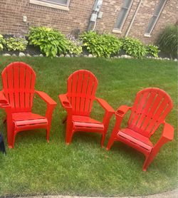 3 Plastic Chairs