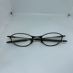 Oakley Eyeglasses Frames men Oval Michael Jordan Rx 11-601 Dark Red Bronze