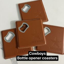 Cowboys Bottle Opener Coasters 