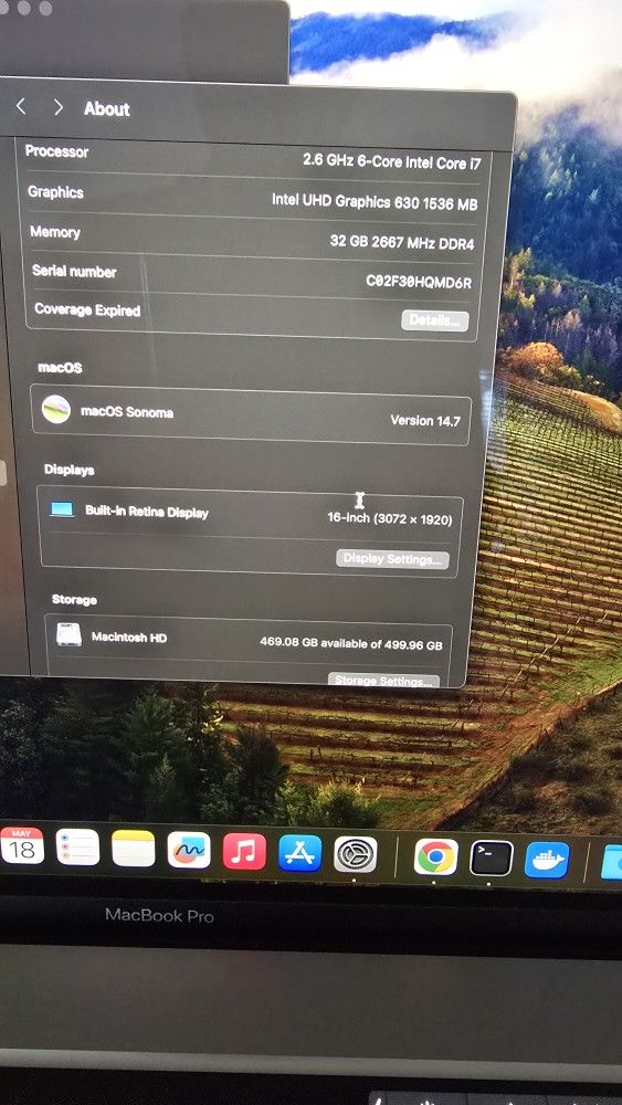 Macbook Pro 2019 16 Inch 512 GB 32GB Ram