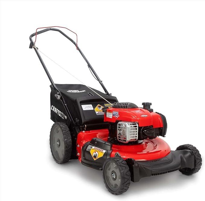 CRAFTSMAN M125 21-In Gas Push Lawn Mower Briggs & Stratton Engine, Liberty Red