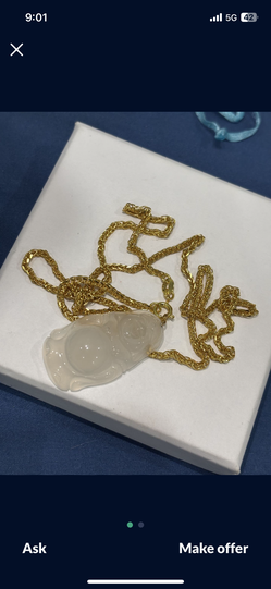 925 Buddha Jade Charm