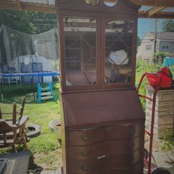 Nice, Good Saved Antique Secretary Desk @cabinet