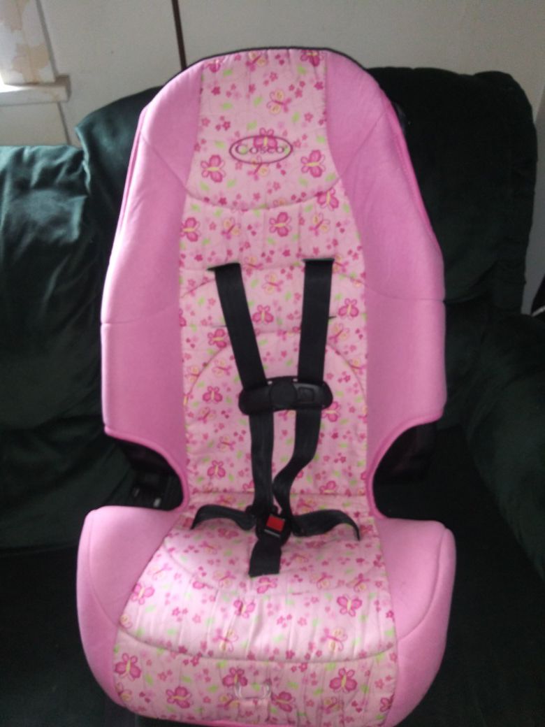 Pink booster seat