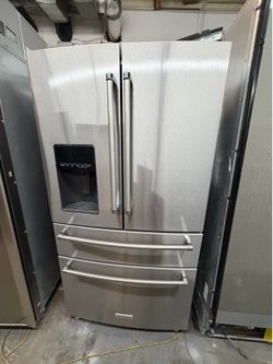 KITCHENAID 4 DOOR STAINLESS STEEL REFRIGERATOR