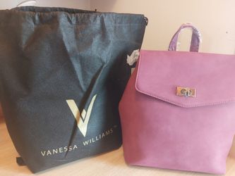 Plum Suade Vanessa Williams Backpack Handbag