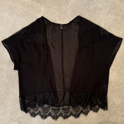 Forever 21 Solid Black Kimono 
