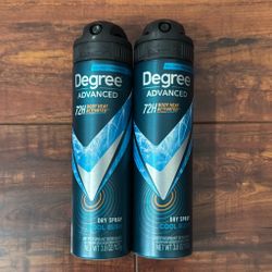 Degree Advanced 72H Body Heat Activated Dry Spray Antiperspirant Deodorant: COOL RUSH 3.8 oz Each (2 For $10)