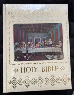 Illustrated Bible White And Gold