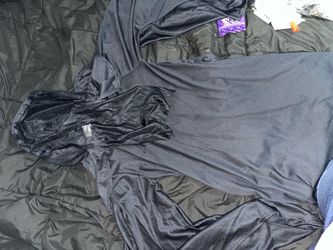 Black Hooded , Face hidden, Robe Costume