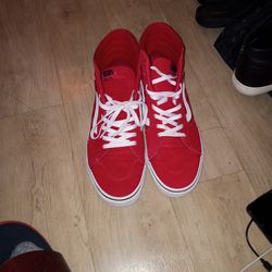 Red Vans Size 10.5