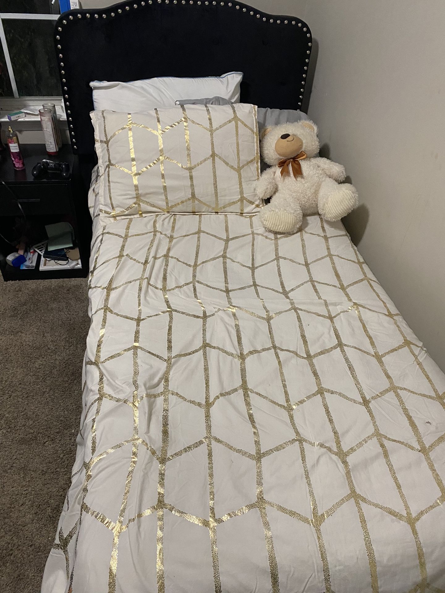 Twin Bed And Head Board