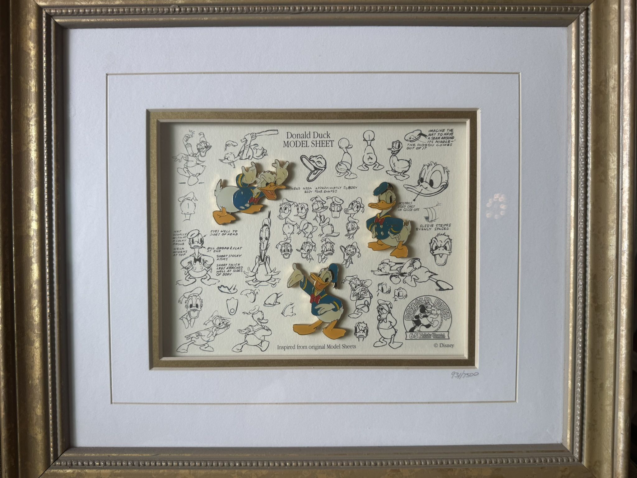 Donald Duck Pin Frame Set Disney