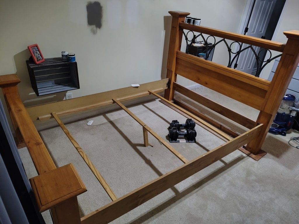Solid Wood Queen Bed Frame