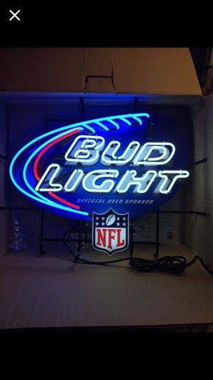 Bud Light Nfl Neon Beer Sign Budlight For In Pearland