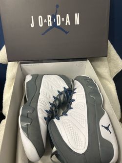 Air Jordan 9 Retro White Grey Blue Sneakers