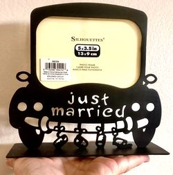 Gift Metal Photo Frame Just Married New