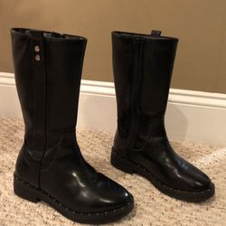 Girls Black Boots Size 13