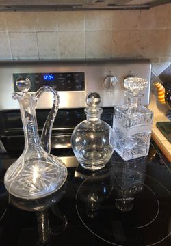 3 Crystal Decanter s. Ex. Condition