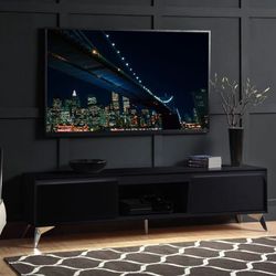 Brand New LED Black/Chrome TV stand