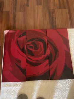 Rose Decorative Canvas Wall Art - Decatur and Lone mountain