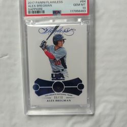 2017 Panini Flawless #64 Alex Bregman GEM 💎 MINT 10 SAPPHIRE OFFERS ACCEPTED 