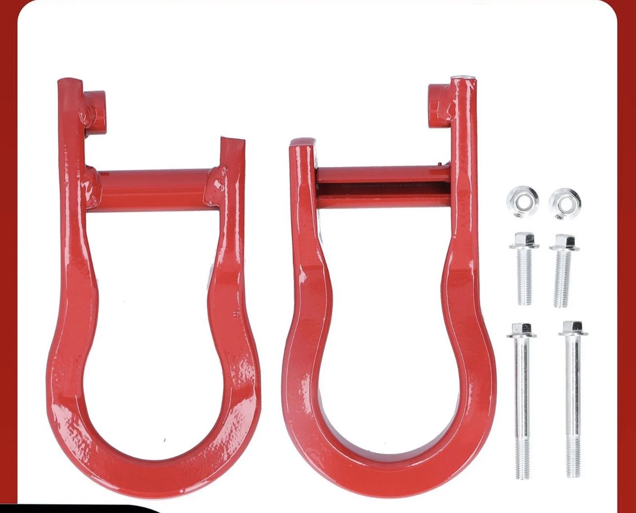 Brand New Pair Red Tow Hooks for Chevrolet Silverado & GMC Sierra 2007-2018