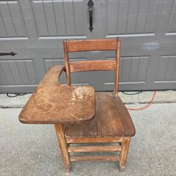 Vintage Antique American School Desk