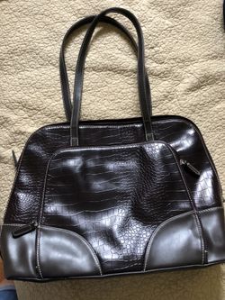 Brown leather laptop case