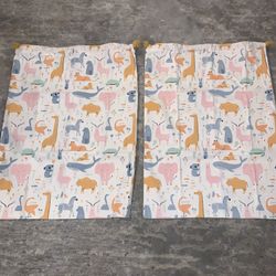 Animal Print Drawstring 17.5”x28” Baby Nursery Laundry Bag Muted Colors: 2 Bags