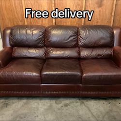 Arizona Leather Couch - Free Delivery 