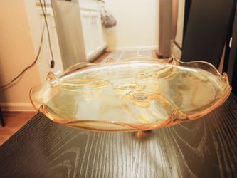 Lancaster yellow cake plate depression glass in Chandler 85224