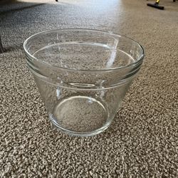 Glass Punch Bowl & 10 Cups (no Laddle)