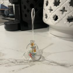 Vintage hand-blown glass dinner bell