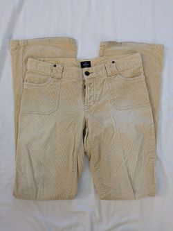 Women's Abercrombie & Fitch Beige Corduroy Flare Pants