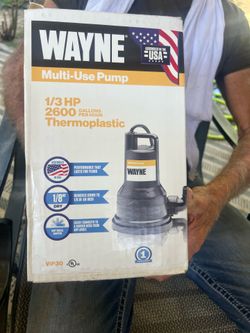 Wayne 1/3 hp 2600 gallons per hour thermoplastic submersible pump
