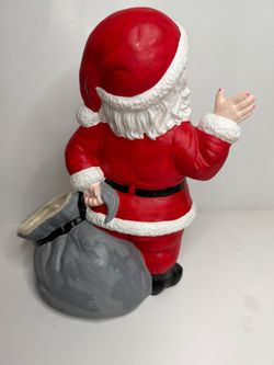 Vintage Santa Claus Christmas Decor Ceramic Handpainted