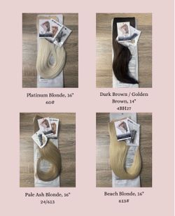 Variety of halo hair extensions