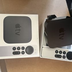 Apple TV box and remote