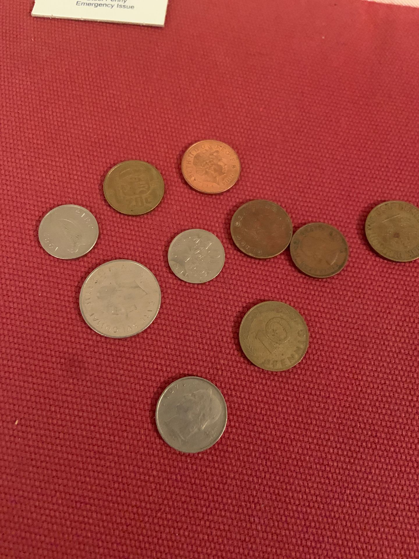 Random foreign currency coins