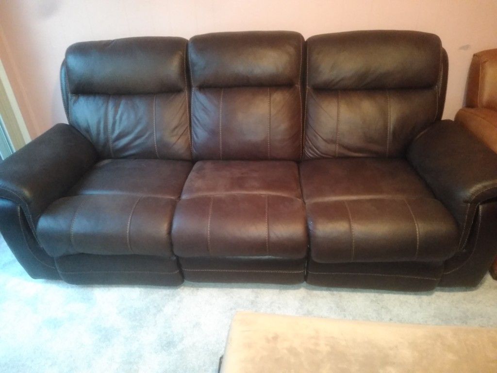 Leather recliner