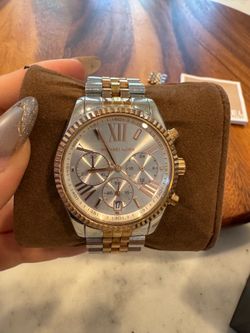 Michael Kors Lexington Tri-Tone Chronograph Watch