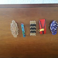 5 Vintage Assorted Barrettes