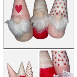 Valentine's Gnomes Pkg Of 3