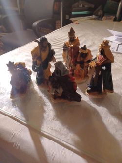 Black Afro American Nativity Set